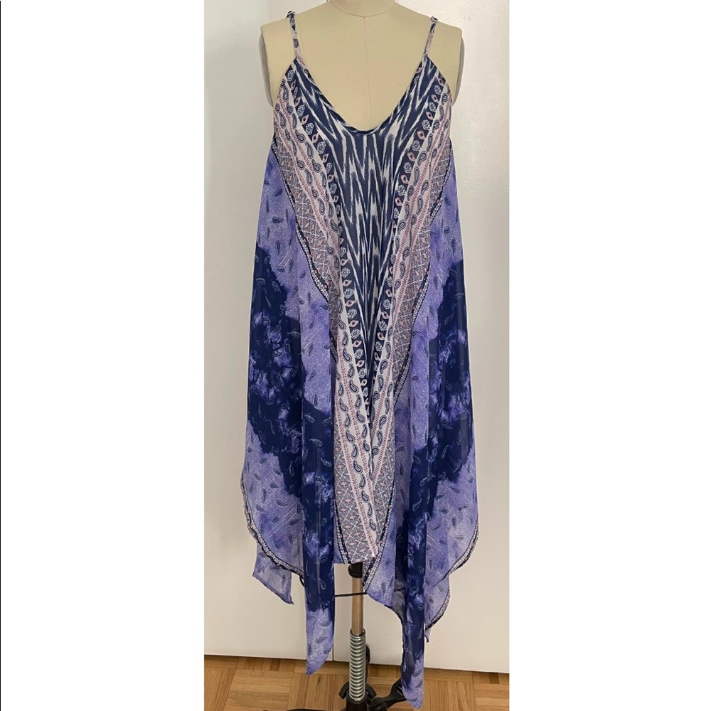 Spaghetti Strap Chiffon Scarf dress